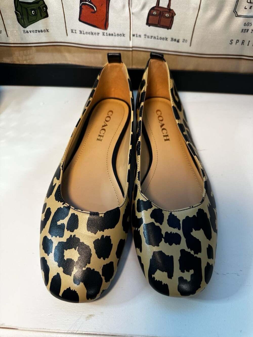 Coach Leopard Print Ballet Flats